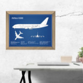 エアバスa380 – 飛行機設計図スケッチ計画ABD フォトプリント