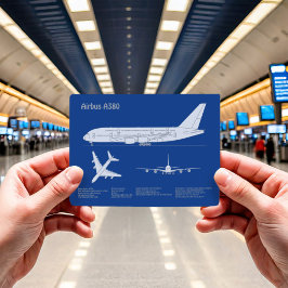 エアバスa380 – 飛行機設計図スケッチ計画ABD ポストカード