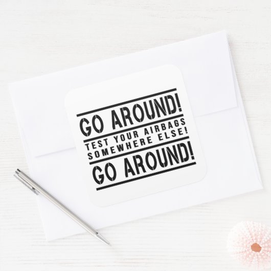 エアバッグのまわりにを他の場所でテストに行く スクエアシール (封筒)