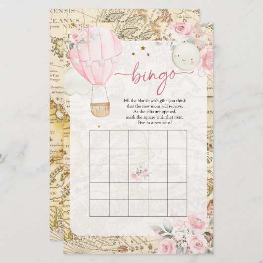 エアバルーンは彼女に優れた赤ちゃんシャワービンゴではない (正面/裏面)