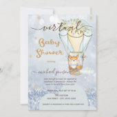 エアバルーンキツネスターズ《写真》ぼけ味バーチャルベビーシャワー 招待状 (正面)
