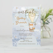 エアバルーンキツネスターズ《写真》ぼけ味バーチャルベビーシャワー 招待状 (スタンド正面)