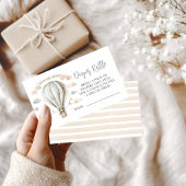 エアバルーンテディベア赤ちゃんシャワーおむつラッフル エンクロージャーカード