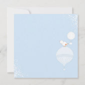 エアバルーンバードスカイブルーブライダルシャワー 招待状 (裏面)