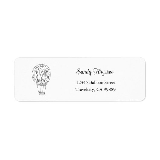 エアバルーン住所 シール、差出人住所ラベル ラベル (正面)