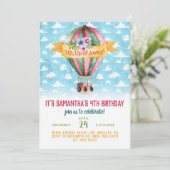 エアバルーン誕生日招待状 招待状 (スタンド正面)