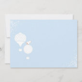 エアバルーン赤ちゃんブルーブライダルシャワー 招待状 (裏面)