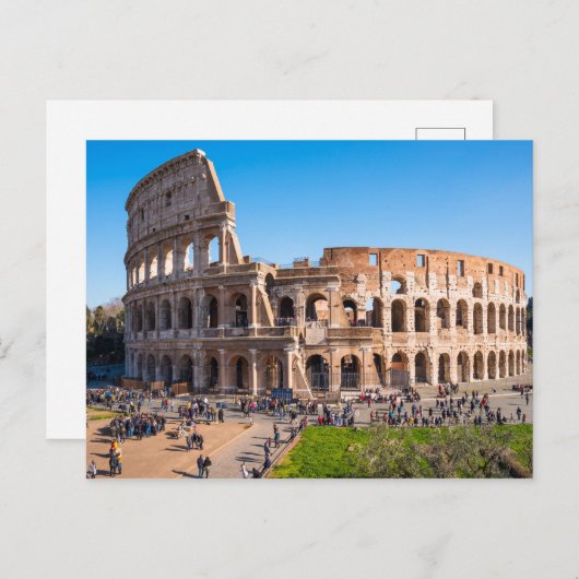 エアビューコロッセウム又はコリセウムローマイタリア ポストカード (正面/裏面)