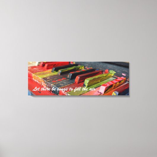 エアピアノのキャンバスを埋めるための曲を用意する キャンバスプリント (正面)