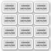 エアフィルタの変更の警告カレンダープランナー シール (正面)