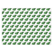 エアフォイル付きグリーンスポーツカーイラストレーション テーブルクロス (正面(横))