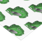 エアフォイル付きグリーンスポーツカーイラストレーション テーブルクロス (アングル)