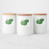 エアフォイル付きグリーンスポーツカーイラストレーション フードラベル (ボトル)