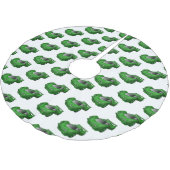 エアフォイル付きグリーンスポーツカーイラストレーション ブラッシュドポリエステルツリースカート (アングル)