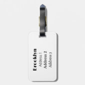 エアフォイル付きグリーンスポーツカーイラストレーション ラゲッジタグ (裏面縦)