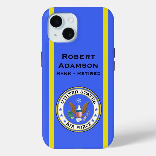 エアフォースカラーとエンブレム -- パーソナライズ Case-Mate iPhoneケース (裏面)