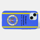 エアフォースカラーとエンブレム -- パーソナライズ Case-Mate iPhoneケース (裏面 (横))