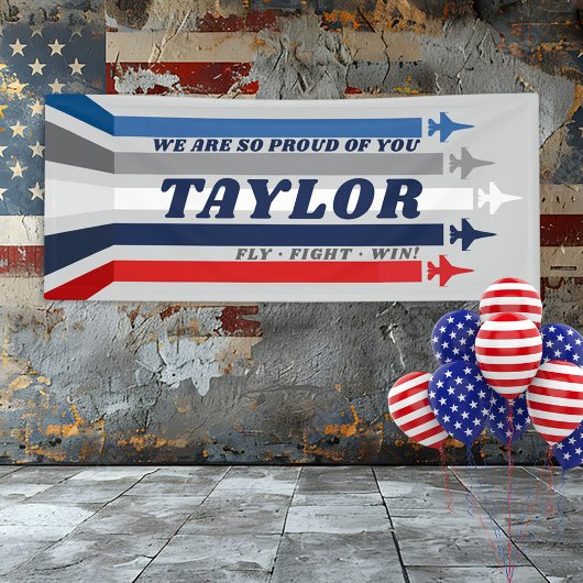 エアフォースジェット軍隊送別パーティーバナーサイン 横断幕