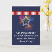 エアフォースブートキャンプ卒業カード カード (黄色い花)