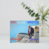 エアフォースワンからのPOTUSドナルド・トランプの歩行 ポストカード (スタンド正面)