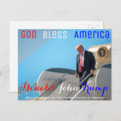 エアフォースワンからのPOTUSドナルド・トランプの歩行 ポストカード (正面/裏面)