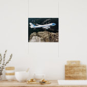 エアフォースワンオーバー山ラッシュモア ポスター (キッチン)