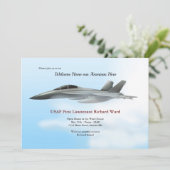 エアフォース飛行機ウェルカムホームパーティの招待状 招待状 (スタンド正面)