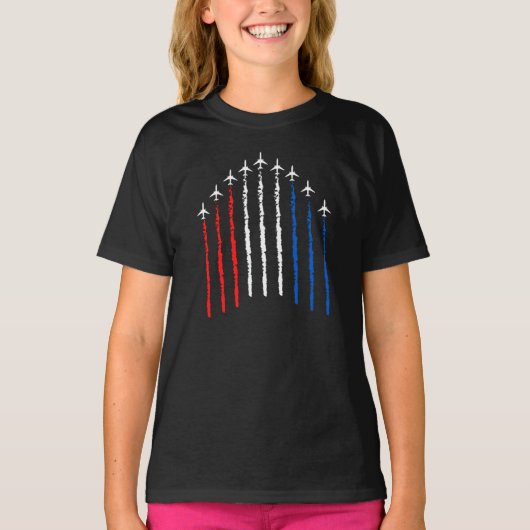 エアフォース フライオーバー 7月4日 Tシャツ (正面)