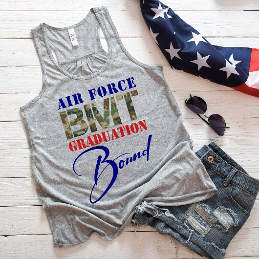エアフォースBMT卒業バインド軍隊フロー タンクトップ