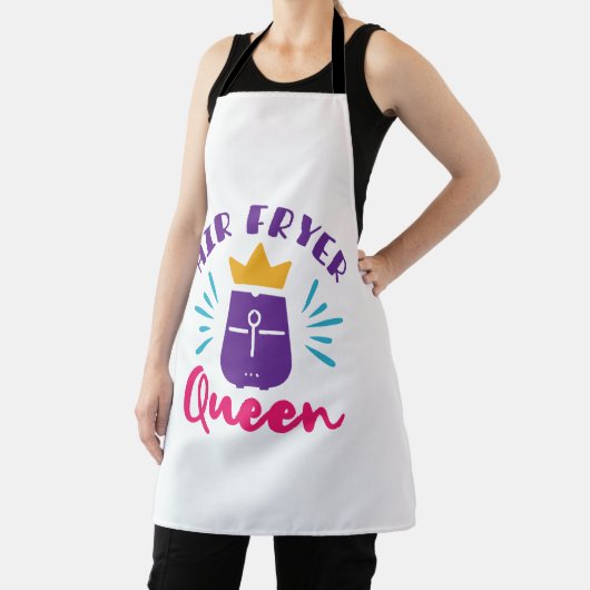 エアフライヤークイーン調理師料理シェフウィメンガールズ エプロン (インサイチュ)