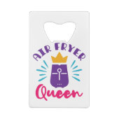 エアフライヤークイーン調理師料理シェフウィメンガールズ クレジットカード栓抜き (裏面)