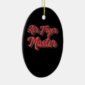 エアフライヤーマスター調理師フードラバーギフト|ラブチキン セラミックオーナメント (右)