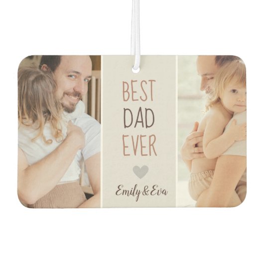 エアフレッシュパーソナライズされたナー – 最高のパパ・エバー カーエアーフレッシュナー (正面)