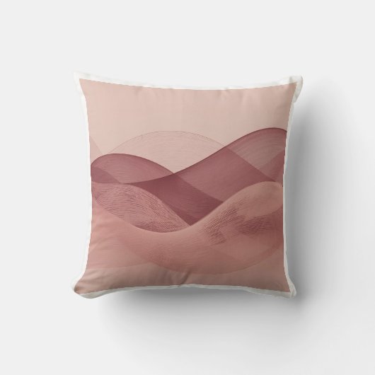 エアフロー トレース ライン キネティック ミニマリスト パターン クッション (正面)