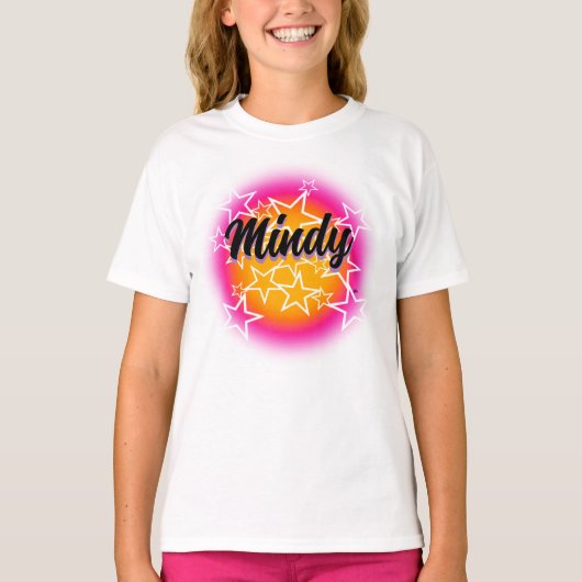 エアブパーソナライズされたラシ名スターTシャツ Tシャツ (正面)