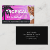 エアブラシの日焼けサロンの名刺 名刺 (正面/裏面)