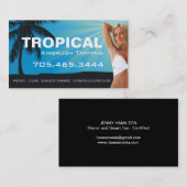 エアブラシの日焼けサロンの名刺 名刺 (正面/裏面)