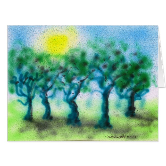 エアブラシの木2013年の…大きいカード (正面横)