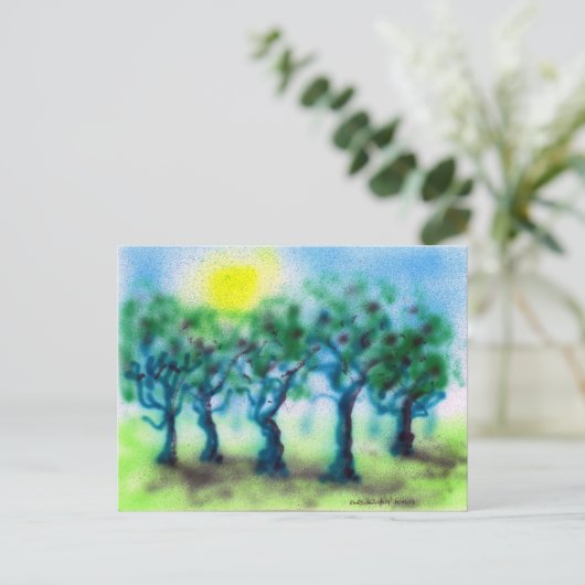 エアブラシの木…マークエドワード西野ポストカ ポストカード (スタンド正面)