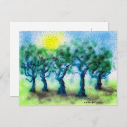 エアブラシの木…マークエドワード西野ポストカ ポストカード (正面/裏面)