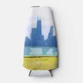 エアブラシシカゴ超高層ビル ボトルクーラー (正面)