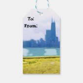エアブラシシシカゴ超高層ビル ギフトタグ (裏面)