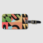 エアブラシスタイル抽象芸術幾何形状カラフル ラゲッジタグ (正面横)