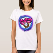 エアブラシハートチェーンTシャツ Tシャツ (正面)