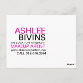 エアブラシメーキャップアーティストはがき ポストカード (裏面)