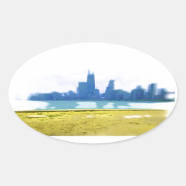 エアブラッシュシカゴ 楕円形シール