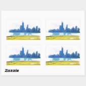 エアブラッシュシカゴ 長方形シール (シート)