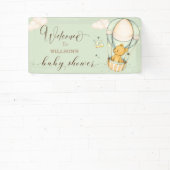 エアブルーボーイテディベア赤ちゃんシャワーへようこそ 横断幕 (インサイチュ)