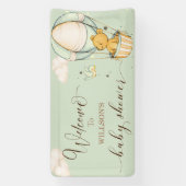 エアブルーボーイテディベア赤ちゃんシャワーへようこそ 横断幕 (縦)