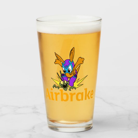 エアブレーキ用ビールガラス タンブラーグラス (ドリンク正面)